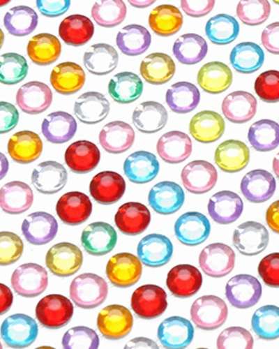 Cubic Sticker Jewel Bead Sticker Decorating Sticker Round