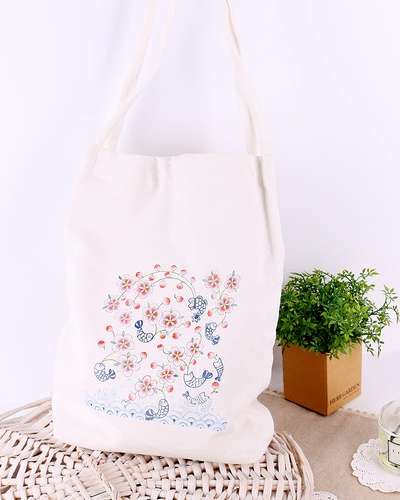 Korean Minhwa Eco Bag Fabric Tote Shopping Bag