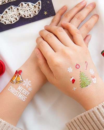 Glow-in-the-Dark Christmas Tattoo Sticker Transfer LN-001