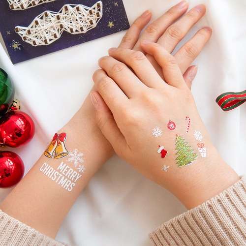 Glow-in-the-Dark Christmas Tattoo Sticker Transfer LN-001