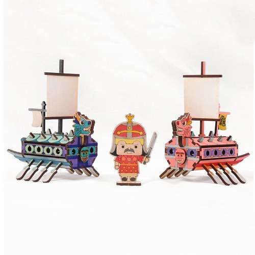 Yul Art Turtle Ship 3D Wood Puzzle Assembly Kit