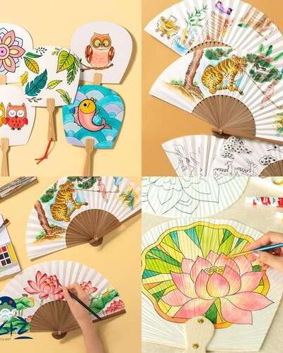 Variety Fan-Making Kits - Blank Fans, Character Fans, and Folded Fans
