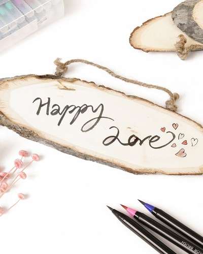 Aesthetic Wooden Sign Camping Sign Entryway Sign Log Hanging DIY Craft
