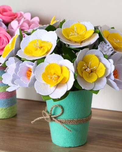 Yul Art Daffodil Felt Craft Quilt Package DIY Kit