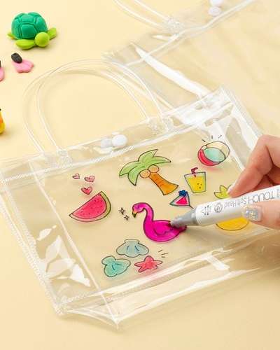 Transparent Beach Bag Craft Kit - Summer DIY Art Play Material