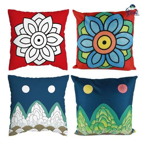 Yul Art Korean Folk Painting Cushion Making Fabric DIY