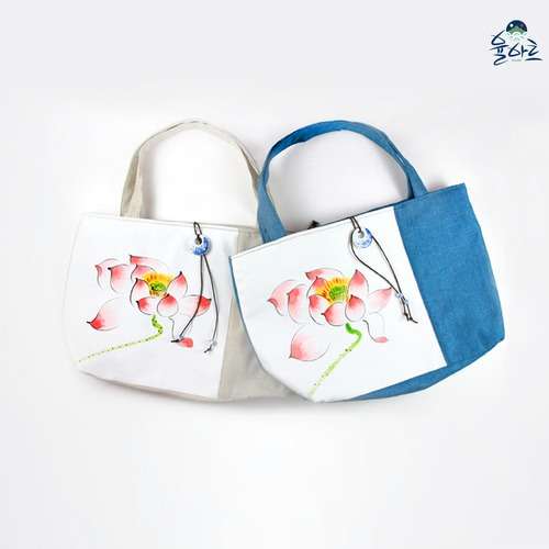 Yul Art Handcrafted Folk Painting Shopper Bag Handmade Summer Bag