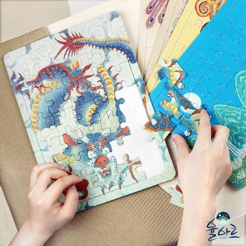 Traditional Korean Folk Painting Board Puzzle - Children's Puzzle