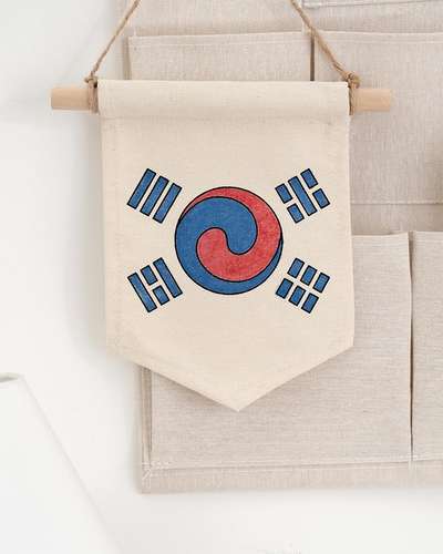 Deni Taegeuk Flag Making Kit - Patriotic Memorial Educational Art Activity Material for Elementary Students
