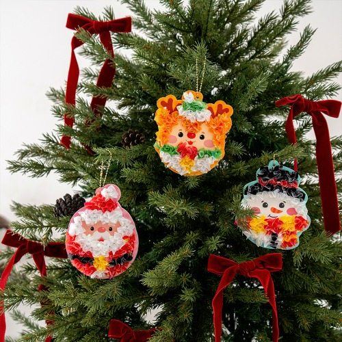 Christmas 3D Mosaic Ornament Craft Kit - Arts & Crafts Winter Activity Toy for Children