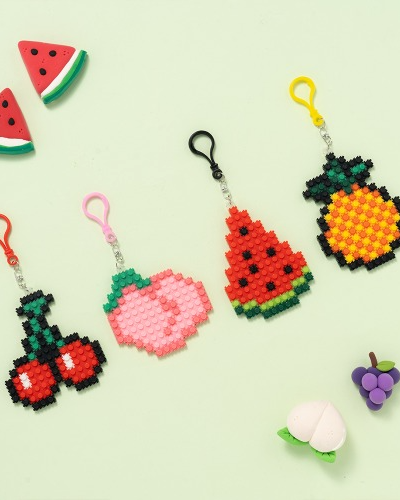 Deform Block Fruit Keyring DIY Building Toy Accessory