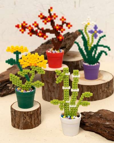 Dfoam Block 6mm Four Gentlemen Potted Flower Assembly Block Play Kit