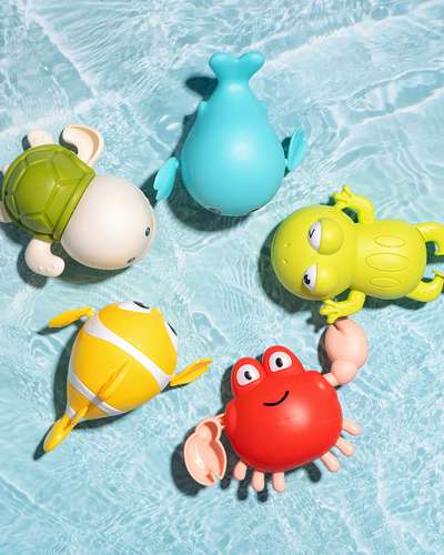Wind-Up Swimming Animal Bath Toy - Summer Water Play Toy for Babies and Toddlers