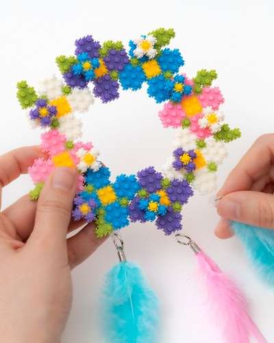 Foam Block Dream Catcher DIY Kit - Kids Room Mobile Interior Decoration Gift Feather Wreath Spring Craft