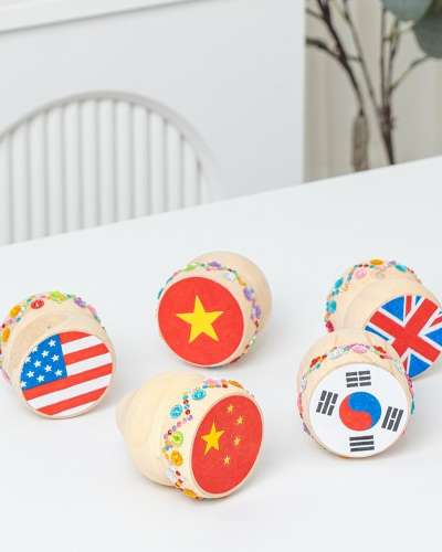 Multicultural Traditional Top Making Kit - World Flags for Lunar New Year and Chuseok Home Play