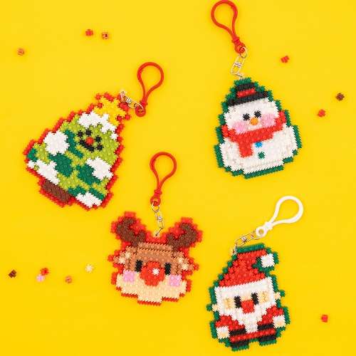 Christmas Deform Block DIY Semi-3D Keyring Craft Set