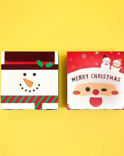 Christmas Square Gift Box Cookie Box Gift Wrapping Thank You Box