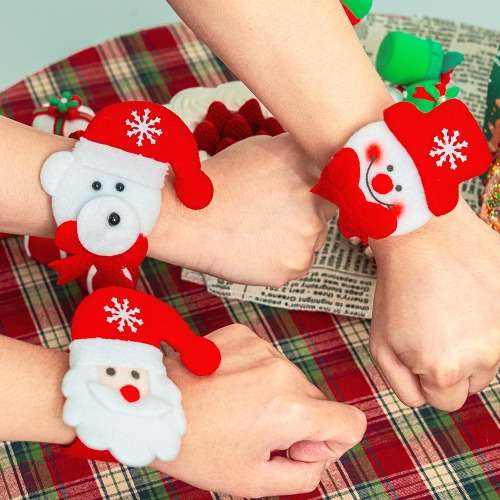 Soft Wearing Christmas LED Bracelet Santa Figure Party Supplies