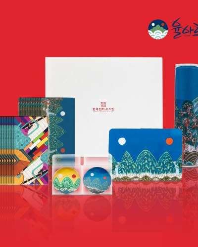 Folk Painting Wishes Holiday Gift Set - Korean Traditional Gift for Chuseok, Lunar New Year, and Guests