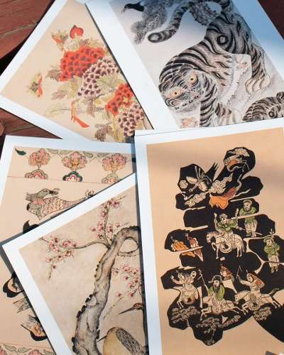 Traditional Folk Painting Postcard Series 13 Types - New Year Greeting Card Emotional Postcard