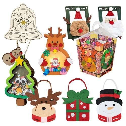Christmas Craft Kit - Christmas Decoration Art Materials At-Home Play Art Kit