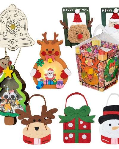 Christmas Craft Kit - Christmas Decoration Art Materials At-Home Play Art Kit