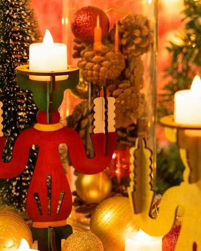Christmas LED Candleholder DIY Kit – At-Home Activity for Elementary Students