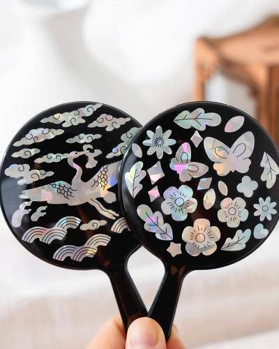 Chuseok Mother-of-Pearl Lacquerware Mirror Craft Kit - Traditional Art Activity