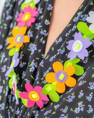 Autumn Flower Necklace Art Kit DIY Materials Home Activity Kit