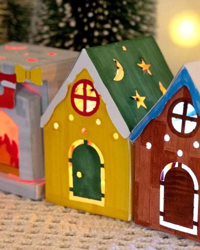 Christmas DIY Mood Light Coloring Art Activity Kit Craft Material Toy