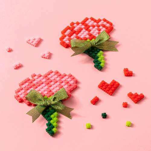 Carnation Building Blocks DIY Kit - Parents' Day Craft Art Play Toy