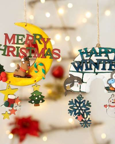 Christmas DIY Clay Door Sign Mobile Art Play Kit