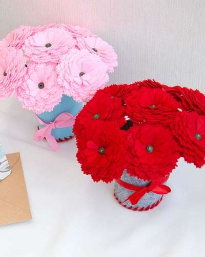 DIY Carnation Flower Bouquet Craft Kit for Parents' Day