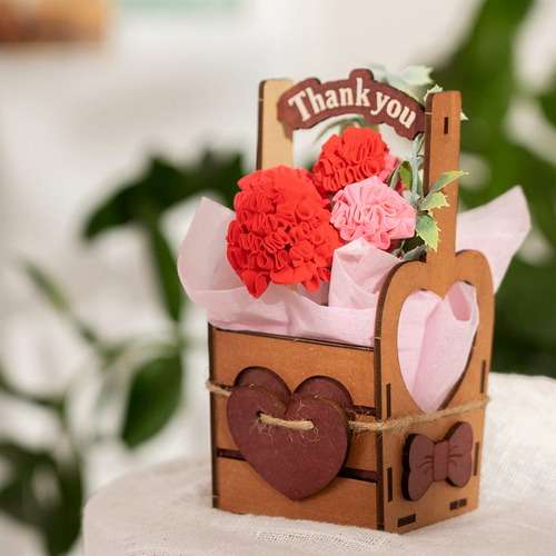 Carnation Craft DIY Fancy Wood Parents' Day Art Play Material