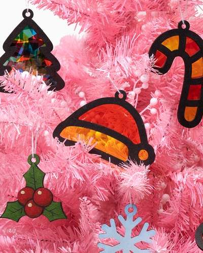 Tree Ornament Christmas DIY Kit Art Play Craft Materials Fancy Wood
