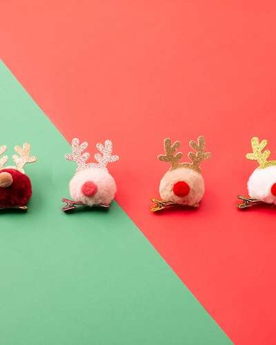 Cute Rudolph Pin Christmas Hair Pin Hair Accessory
