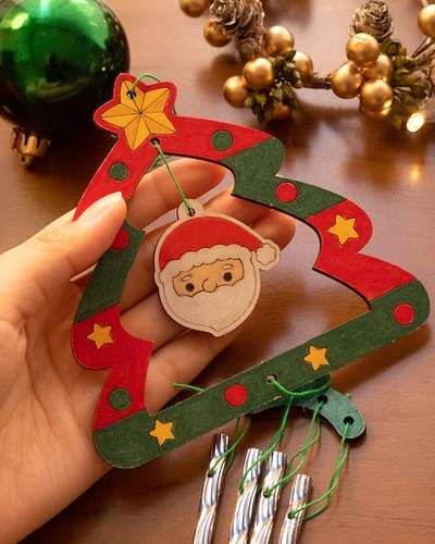 Moonjong Fancy Wood Christmas DIY Kit Art Play Material