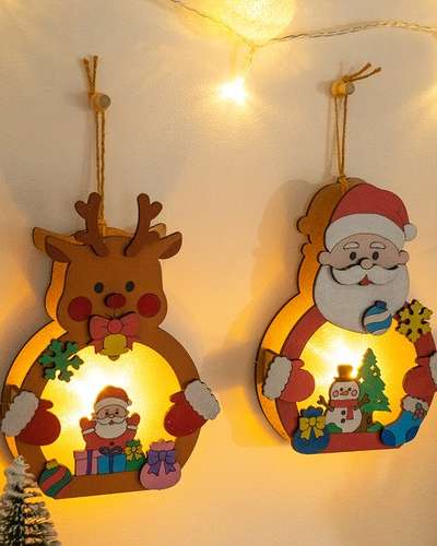 Christmas DIY Fancy Wood Decorative Light Art Play Kit
