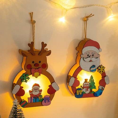 Christmas DIY Fancy Wood Decorative Light Art Play Kit