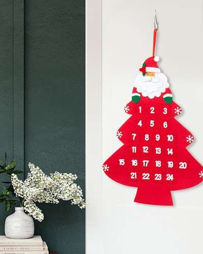 Nonwoven Fabric Calendar Christmas DIY Kit Art Activity Craft Kit
