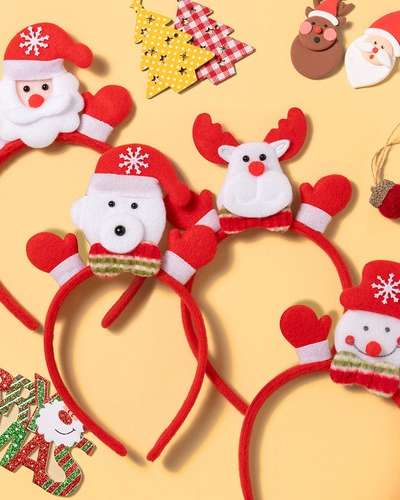 Cute Christmas Headband LED Headband Santa