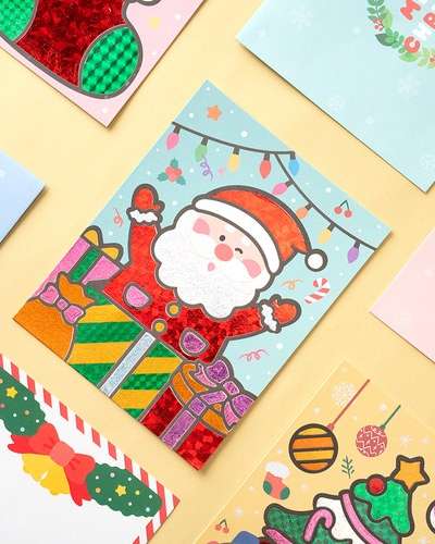 Foil Art Christmas Card Making DIY Craft Kit