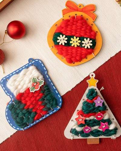Yarn Weaving Kit - Christmas Craft Art Play Kit
