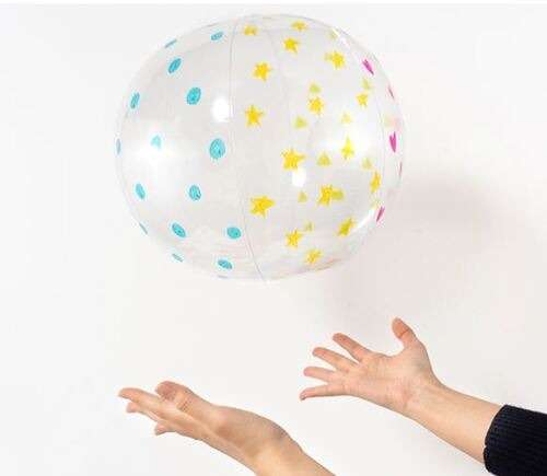 Transparent Beach Ball Water Play Ball Swimming Pool Ball DIY Drawing Beach Ball