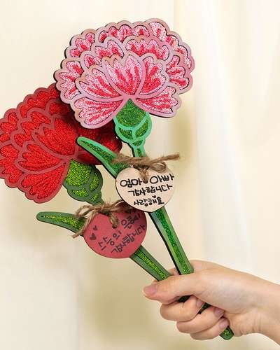 Carnation DIY Kit - Parents' Day Craft Art Play Activity Set