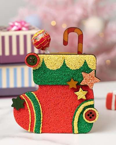 DIY Clay Santa Piggy Bank Christmas Decoration Gift Stocking