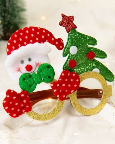 Cute Christmas Party Glasses - Santa, Reindeer, Snowman, Polar Bear Designs