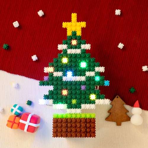 LED Mini Tree Christmas Foam Block - Building Toy