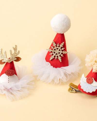 Lovely Style Santa Hat Christmas Hair Pin