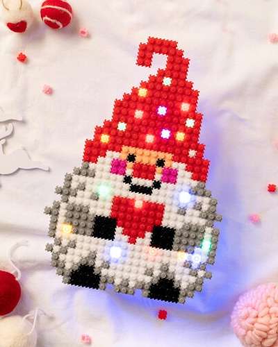 Brain Development Red Santa Block Christmas Craft Kit Building Toy